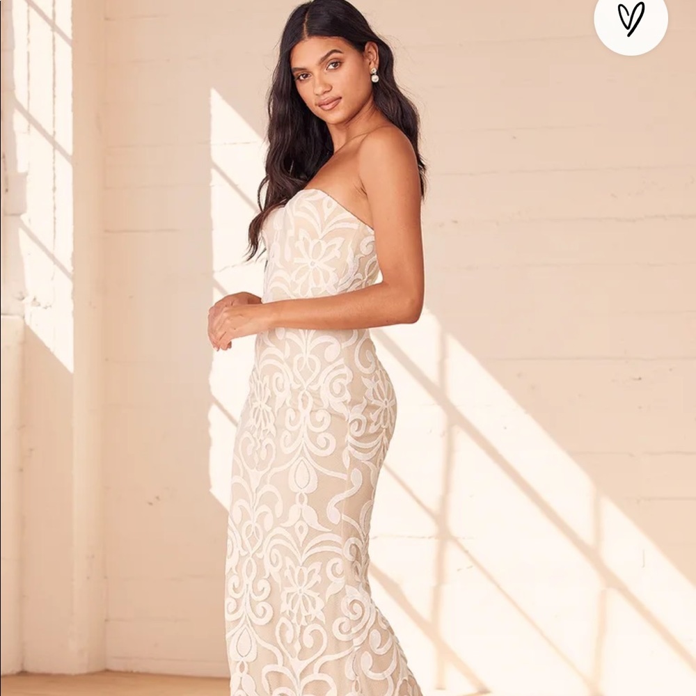 Lulus strapless Art of Romance dress